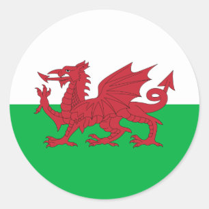 Sticker Rond Drapeau gallois