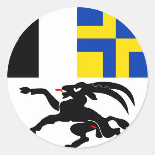 Sticker Rond Drapeau Graubunden, Suisse