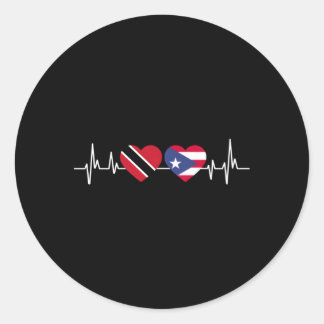 Sticker Rond Drapeau Hebeat Porto Rico Trinité-Et-Tobago