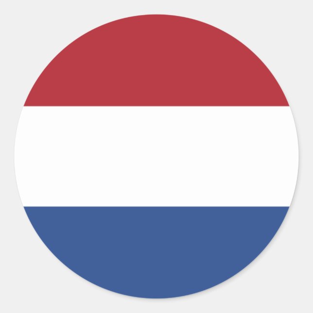 Sticker Rond Drapeau hollandais, Drapeau de Pays-Bas (Devant)