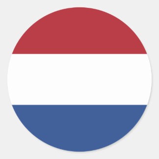 Sticker Rond Drapeau hollandais, Drapeau de Pays-Bas