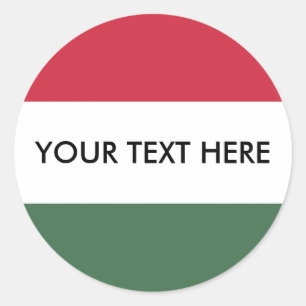 Sticker Rond Drapeau Hongrie tricolore