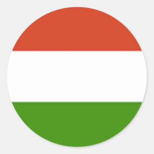 Sticker Rond Drapeau hongrois