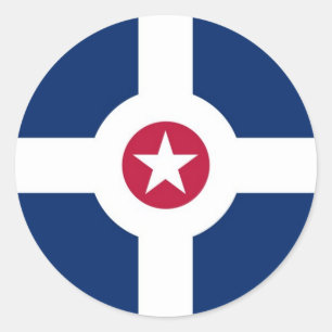 Sticker Rond drapeau indianapolis
