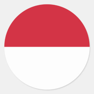 Sticker Rond Drapeau Indonésie