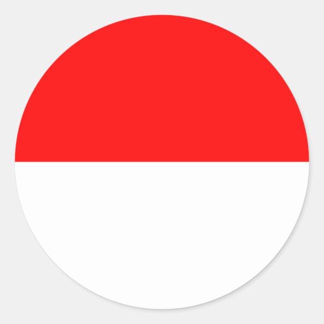Sticker Rond Drapeau indonésien, Drapeau indonésien (Devant)