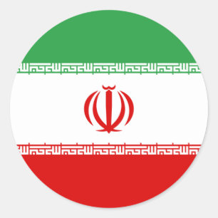 Sticker Rond Drapeau Iran