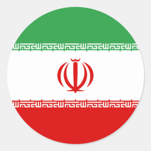 Sticker Rond Drapeau iranien, Drapeau iranien