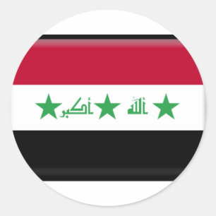 Sticker Rond Drapeau Iraq