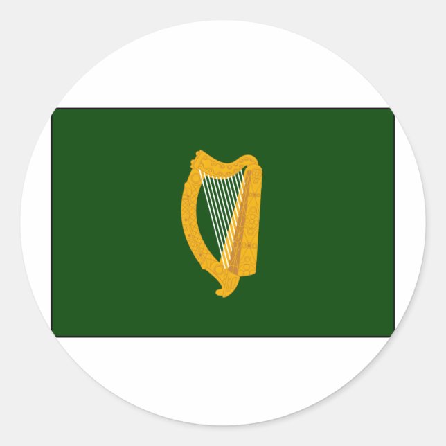 Sticker Rond Drapeau irlandais (Devant)