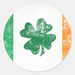 Sticker Rond Drapeau irlandais