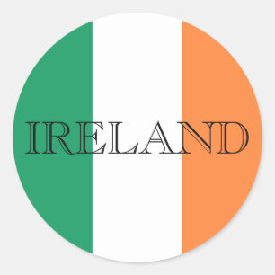 Sticker Rond Drapeau irlandais Irlande