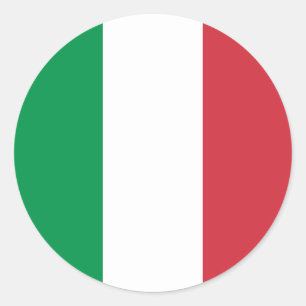 Sticker Rond Drapeau Italie