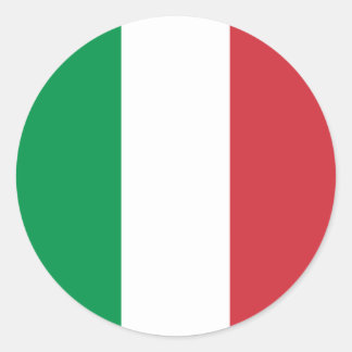 Sticker Rond Drapeau Italie