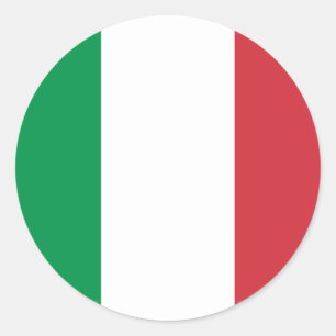 Sticker Rond Drapeau Italie