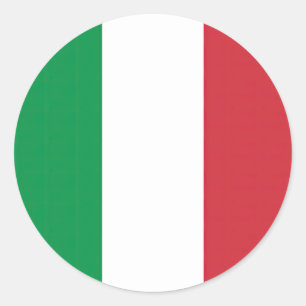 Sticker Rond Drapeau Italie Tricolore