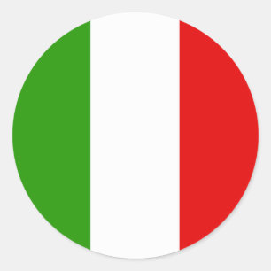 Sticker Rond Drapeau italien