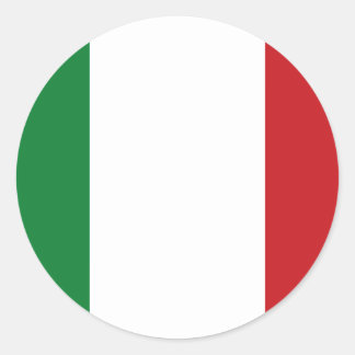 Sticker Rond Drapeau italien
