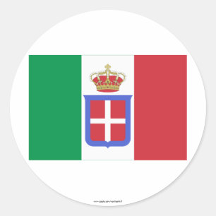 Sticker Rond Drapeau italien (1861-1946)