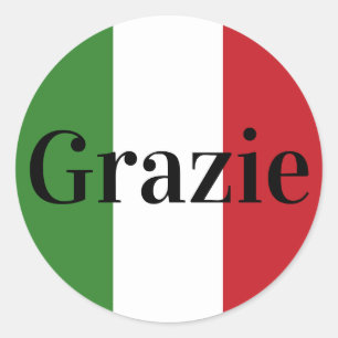 Sticker Rond Drapeau Italien Couleurs Italie Vert Blanc Rouge M