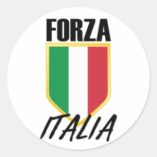 Sticker Rond Drapeau italien Forza Italia Football