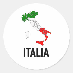 Sticker Rond Drapeau italien vintage Italie Italiano T-shirt