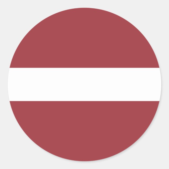 Sticker Rond Drapeau letton, Drapeau de Lettonie (Devant)