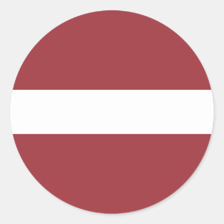 Sticker Rond Drapeau letton, Drapeau de Lettonie