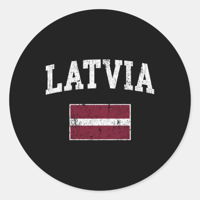 Sticker Rond Drapeau letton Drapeau letton Lettonie (Devant)
