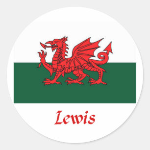Sticker Rond Drapeau Lewis Welsh