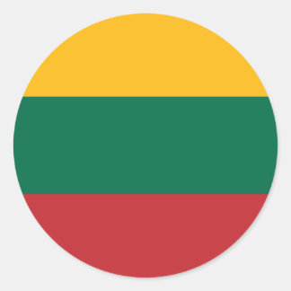 Sticker Rond Drapeau lituanien, Drapeau de Lituanie