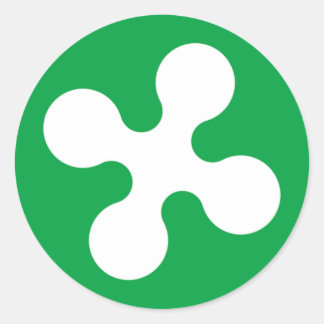 Sticker Rond Drapeau Lombardie (Italie)