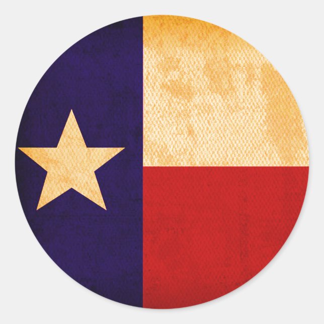 Sticker Rond Drapeau Lone Star (Devant)