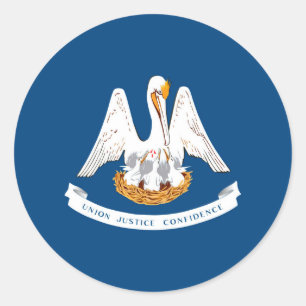Sticker Rond Drapeau Louisiane