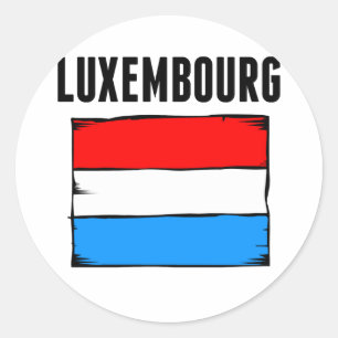 Sticker Rond Drapeau Luxembourg