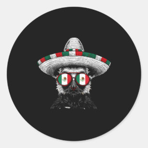 Sticker Rond Drapeau mexicain fierté mexicaine racines mexicain