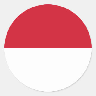 Sticker Rond Drapeau Monégasque, Drapeau de Monaco