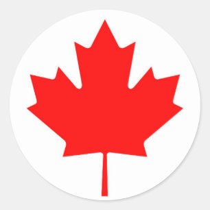 Sticker Rond Drapeau national du Canada - le Drapeau du Canada
