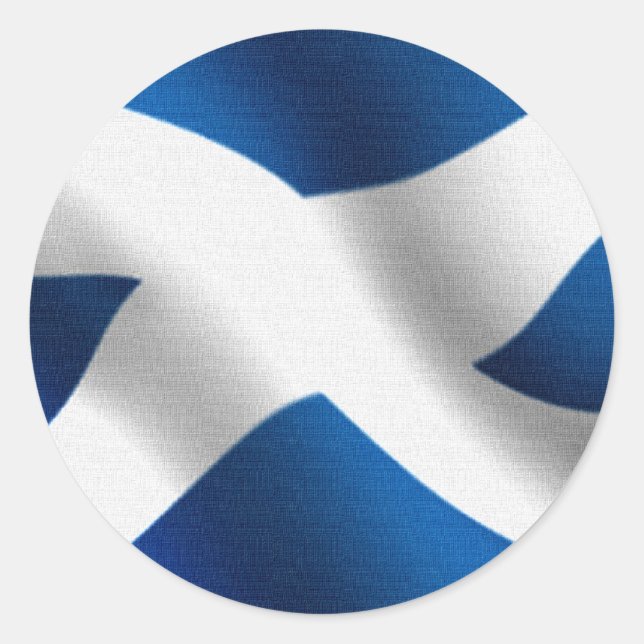 Sticker Rond Drapeau national écossais & St Andrew Patriotic (Devant)