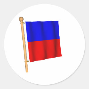Sticker Rond Drapeau nautique 'E