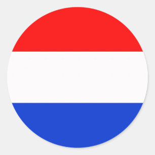 Sticker Rond Drapeau néerlandais