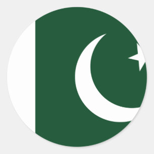 Sticker Rond Drapeau pakistanais