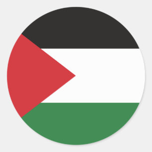 Sticker Rond Drapeau palestinien Libérez la Palestine customisé
