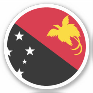 Sticker rond Drapeau Papouasie-Nouvelle-Guinée