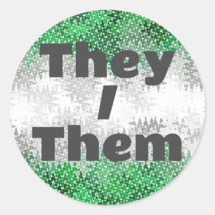 Sticker Rond Drapeau Personnalisé Funky Pronoun Grayromantic Pr