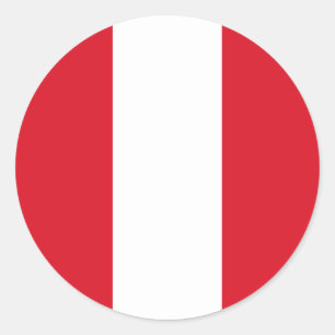 Sticker Rond Drapeau péruvien