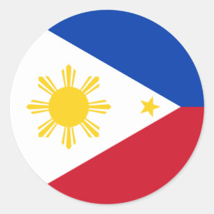 Sticker Rond Drapeau philippin des Philippines