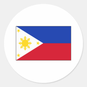 Sticker Rond Drapeau philippin T-shirts et cadeaux