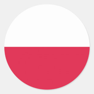 Sticker Rond Drapeau Pologne