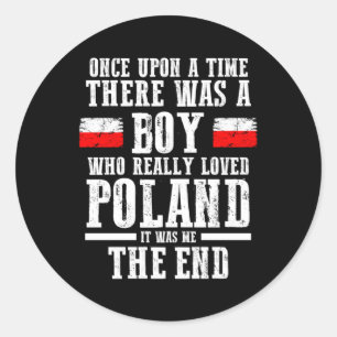 Sticker Rond Drapeau polonais